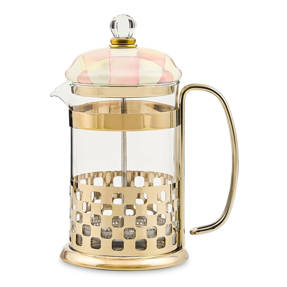 Courtly Check French Press - Rosy Check mackenzie-childs Panama imagen 1