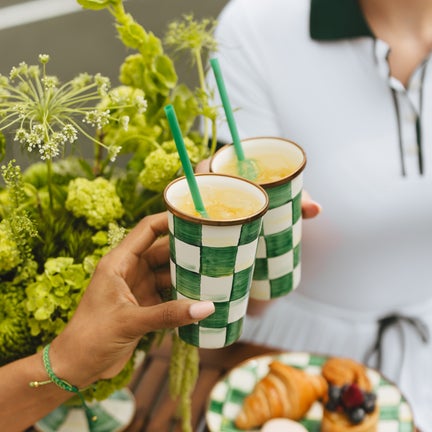 Emerald Check 10 Ounce Tumbler