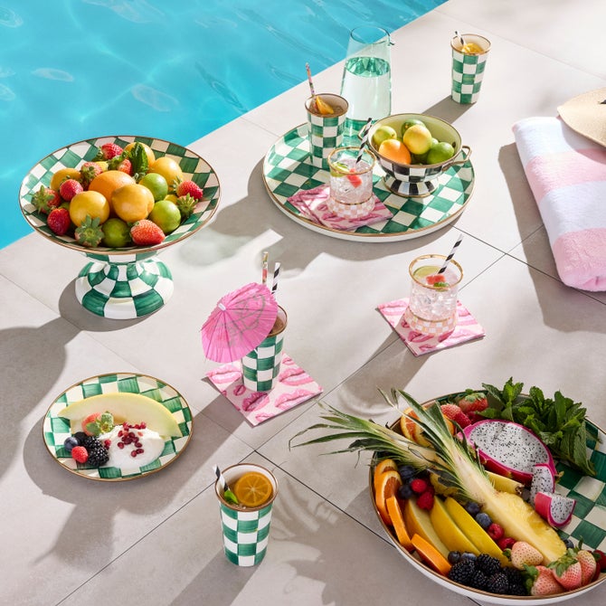 Emerald Check 10 Ounce Tumbler image number 1