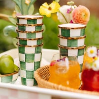 Emerald Check 10 Ounce Tumbler