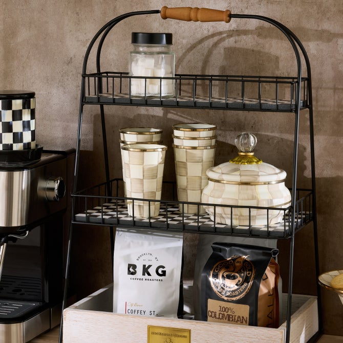 Mocha Check 10 Ounce Tumbler image number 1