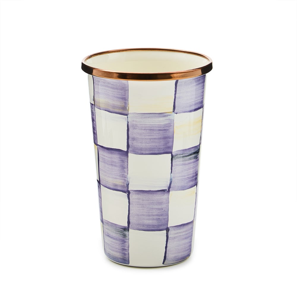 Violet Check 10 Ounce Tumbler mackenzie-childs Panama imagen 1
