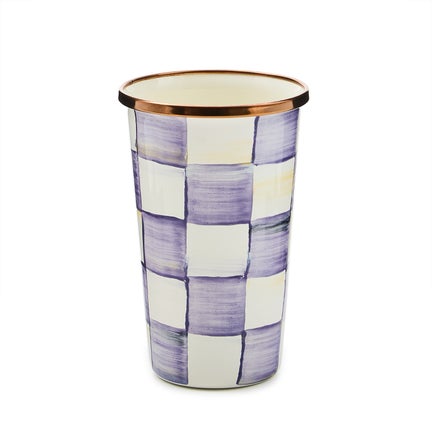 Violet Check 10 Ounce Tumbler