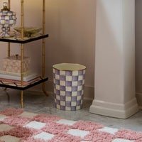 Violet Check Waste Bin