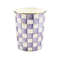 Violet Check Waste Bin