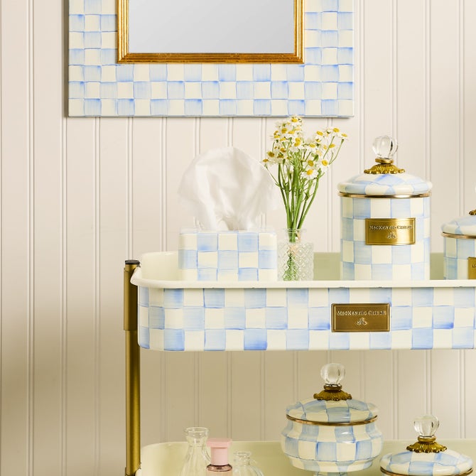 Sky Check Boutique Tissue Box Cover image number 3