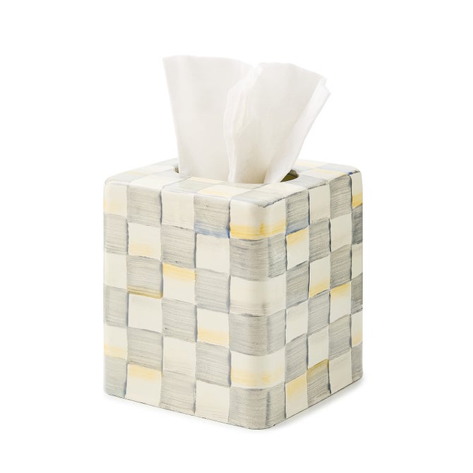 Sterling Check Boutique Tissue Box Cover image number 2