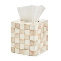 Mocha Check Enamel Bath Collection