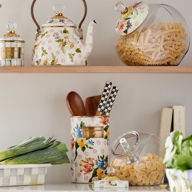 Wildflowers Pink Utensil Holder image number 1
