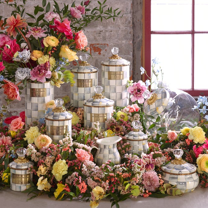 Sterling Check Utensil Holder image number 1