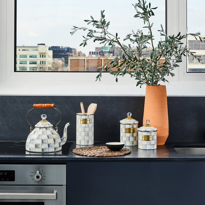 Sterling Check Utensil Holder image number 3