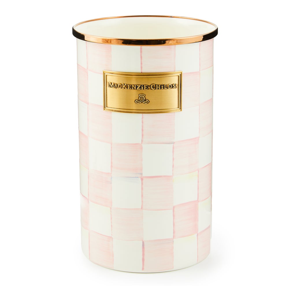 Check Enamelware Utensil Holder - Rosy Check mackenzie-childs Panama imagen 1