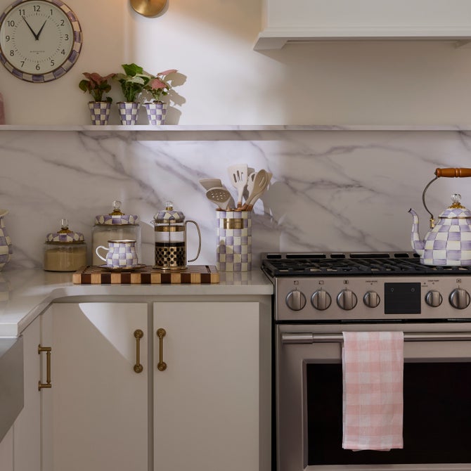 Violet Check Utensil Holder image number 5