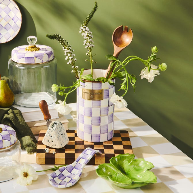 Violet Check Utensil Holder image number 8