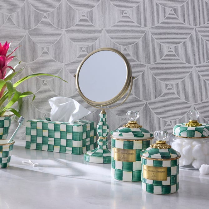 Emerald Check Vanity Mirror image number 2