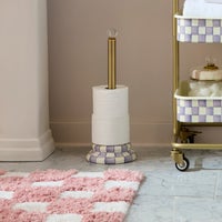 Violet Check Enamel Bath Collection