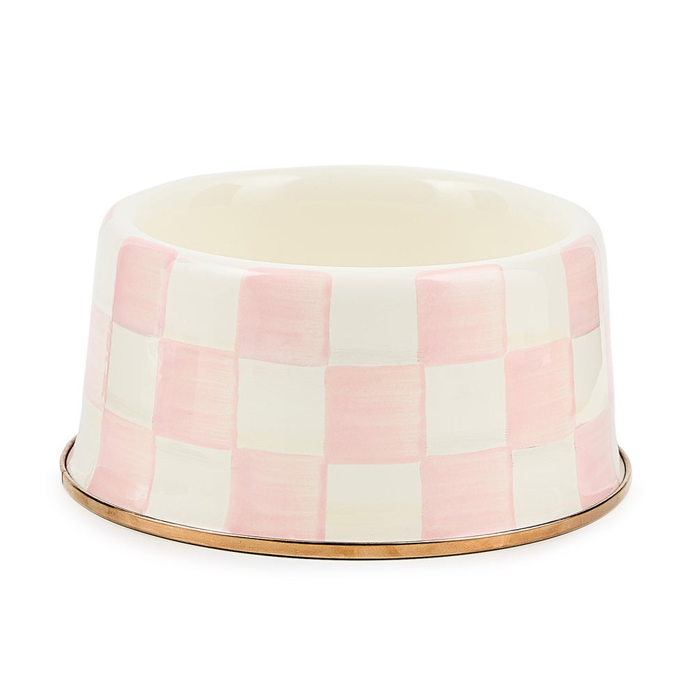 Check Pet Dishes - Rosy Check, Medium mackenzie-childs Panama imagen 1
