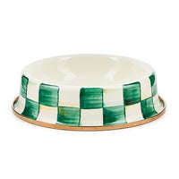 Emerald Check Small Pet Dish
