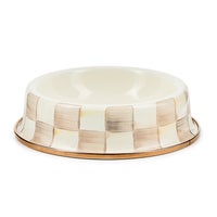 Mocha Check Cat Dish