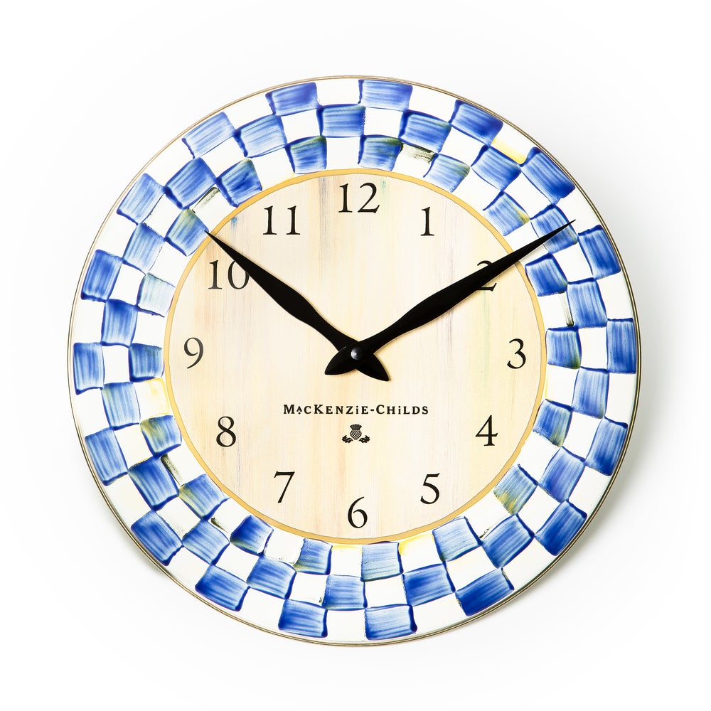 Royal Check Wall Clock mackenzie-childs Panama imagen 1