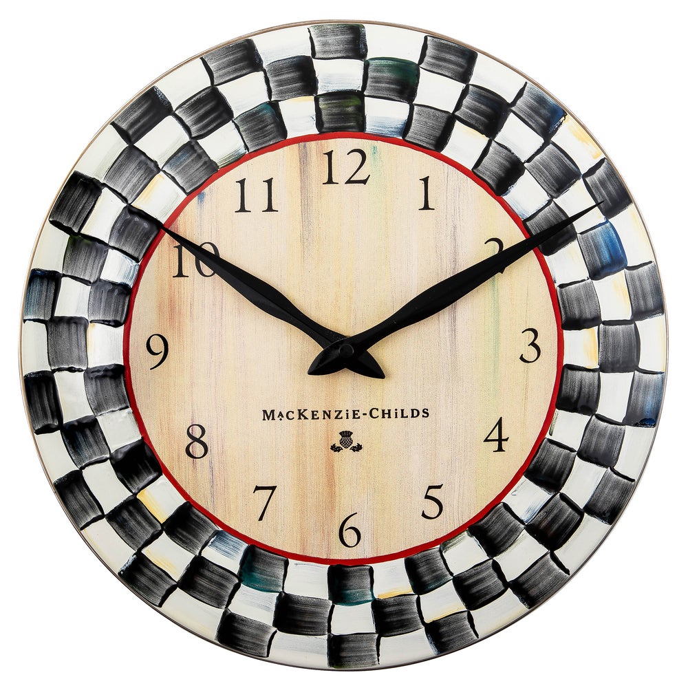 Enamel Clock - Courtly Check mackenzie-childs Panama imagen 1