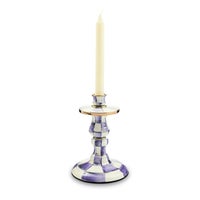 Violet Check Small Candlestick