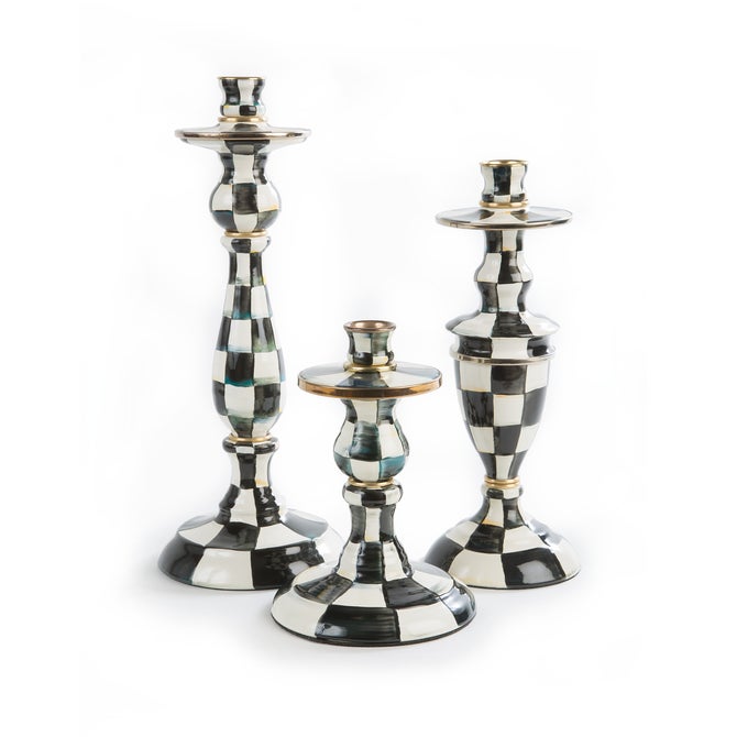 Courtly Check Small Enamel Candlestick image number 12