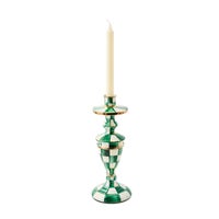 Emerald Check Medium Candlestick