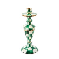 Emerald Check Medium Candlestick