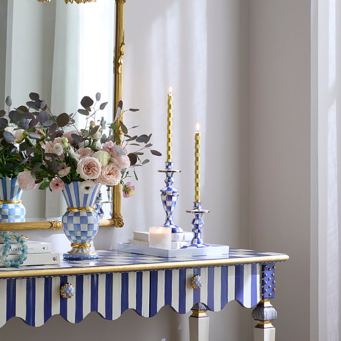 Royal Check Medium Candlestick image number 1
