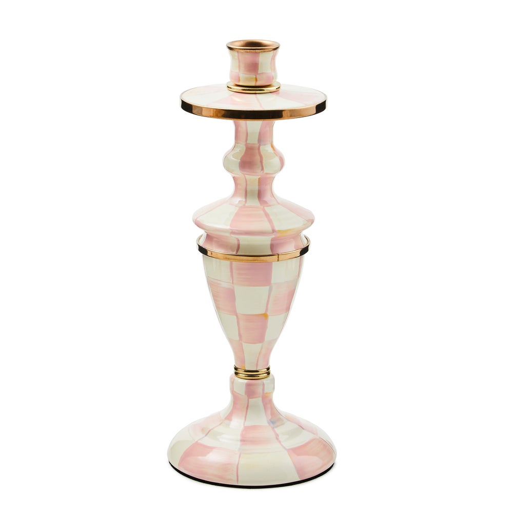 Enamel Dinner Candlestick Holder - Rosy Check, Medium mackenzie-childs Panama imagen 1