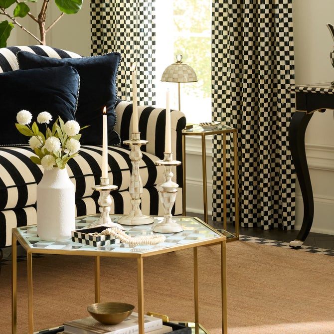 Mocha Check Medium Candlestick image number 1