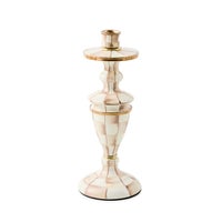 Mocha Check Medium Candlestick
