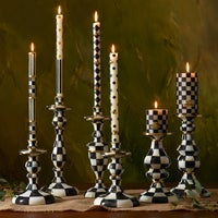 Courtly Check Medium Enamel Candlestick