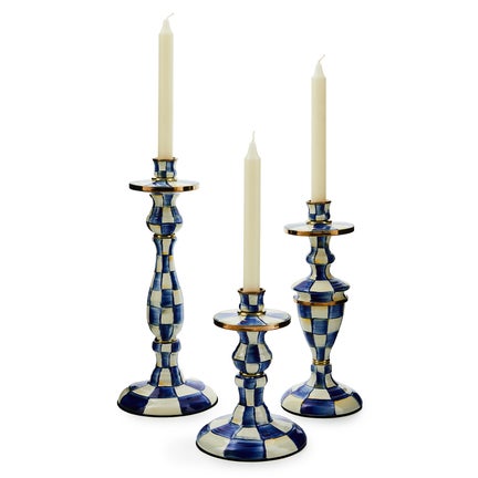 Royal Check Large Candlestick