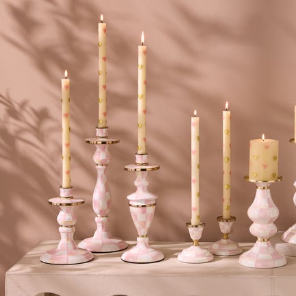 Rosy Check Large Candlestick