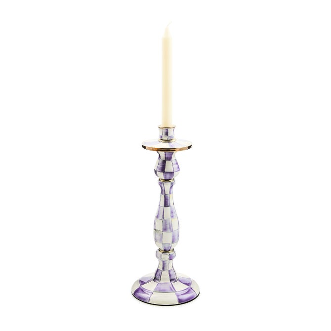Violet Check Large Candlestick image number 2