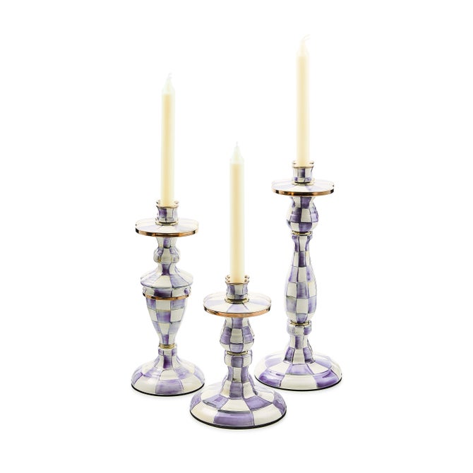 Violet Check Large Candlestick image number 3