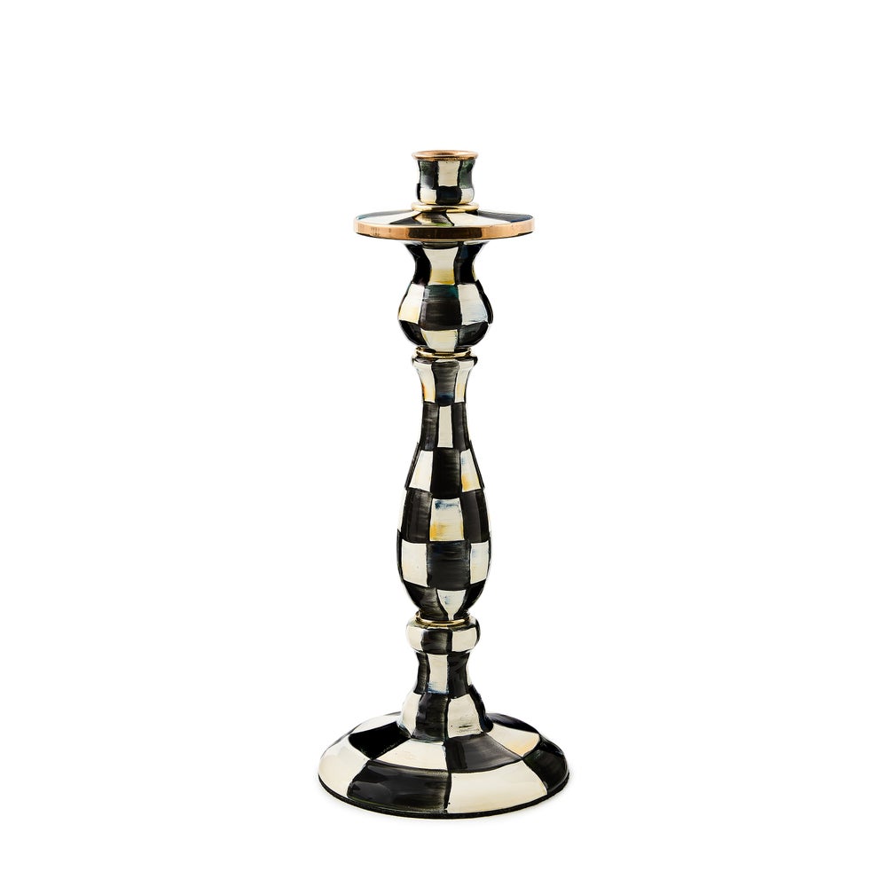 Enamel Dinner Candlestick Holder - Courtly Check, Large mackenzie-childs Panama imagen 1