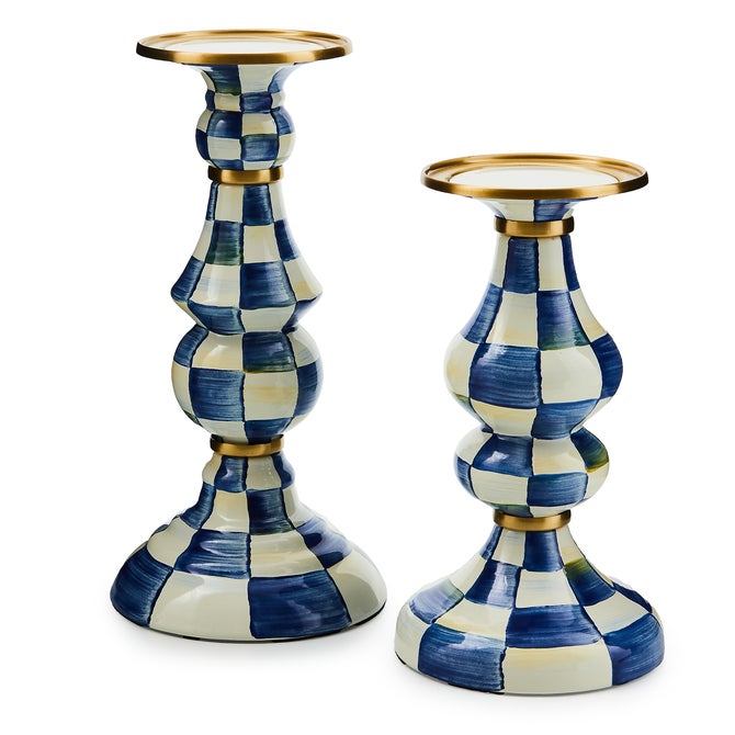 Royal Check Medium Pillar Candlestick image number 1