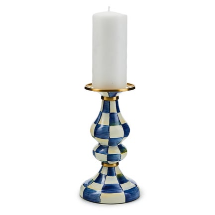 Royal Check Medium Pillar Candlestick