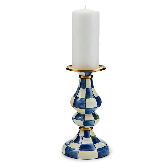 Royal Check Medium Pillar Candlestick image number 0