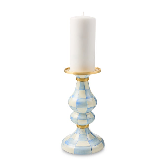 Sky Check Medium Pillar Candlestick image number 2