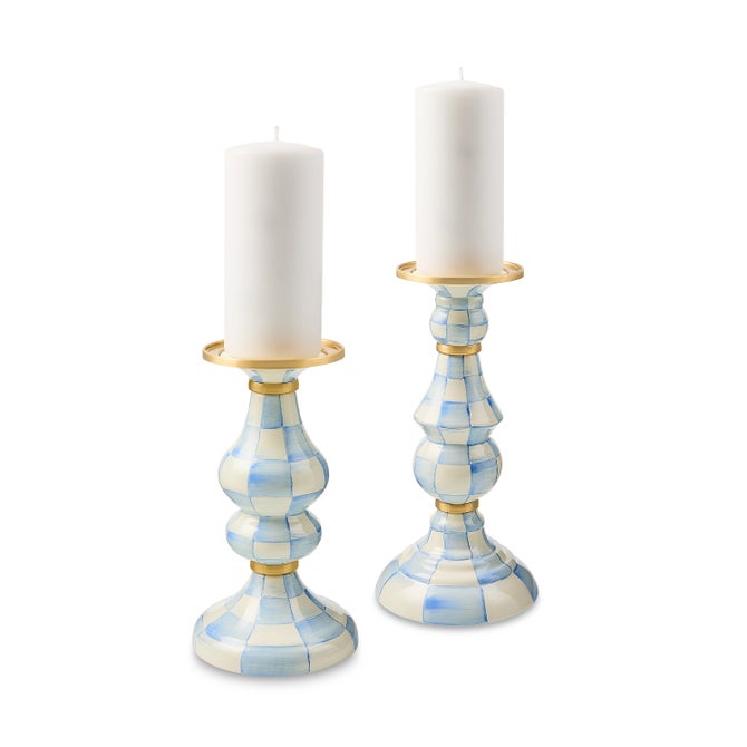 Sky Check Medium Pillar Candlestick image number 3