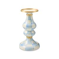 Sky Check Medium Pillar Candlestick