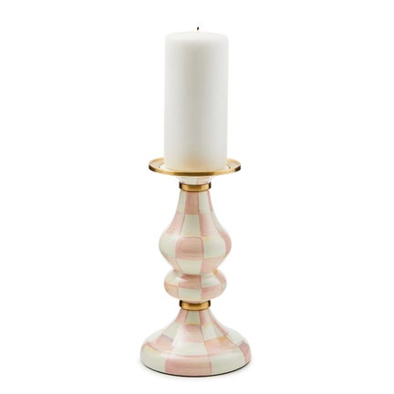 Rosy Check Medium Pillar Candlestick