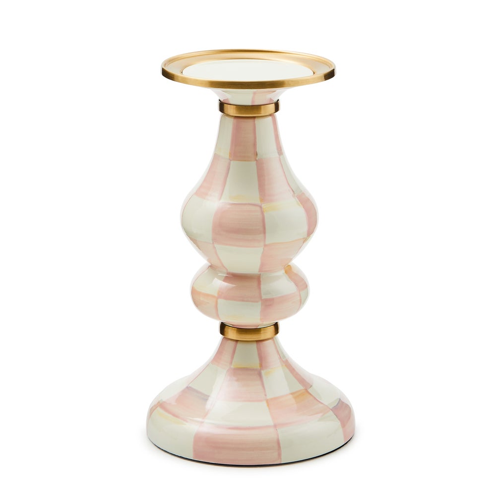 Enamel Pillar Candlestick Holder - Rosy Check, Medium mackenzie-childs Panama imagen 1
