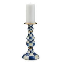 Royal Check Large Pillar Candlestick