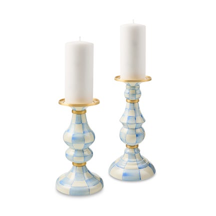 Sky Check Large Pillar Candlestick