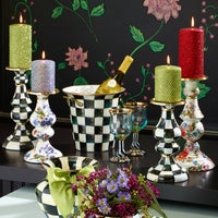 Courtly Check Large Pillar Candlestick
